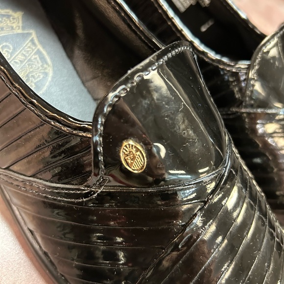 NWT Vintage Black Patent Slip On Shoes - Picture 2 of 5